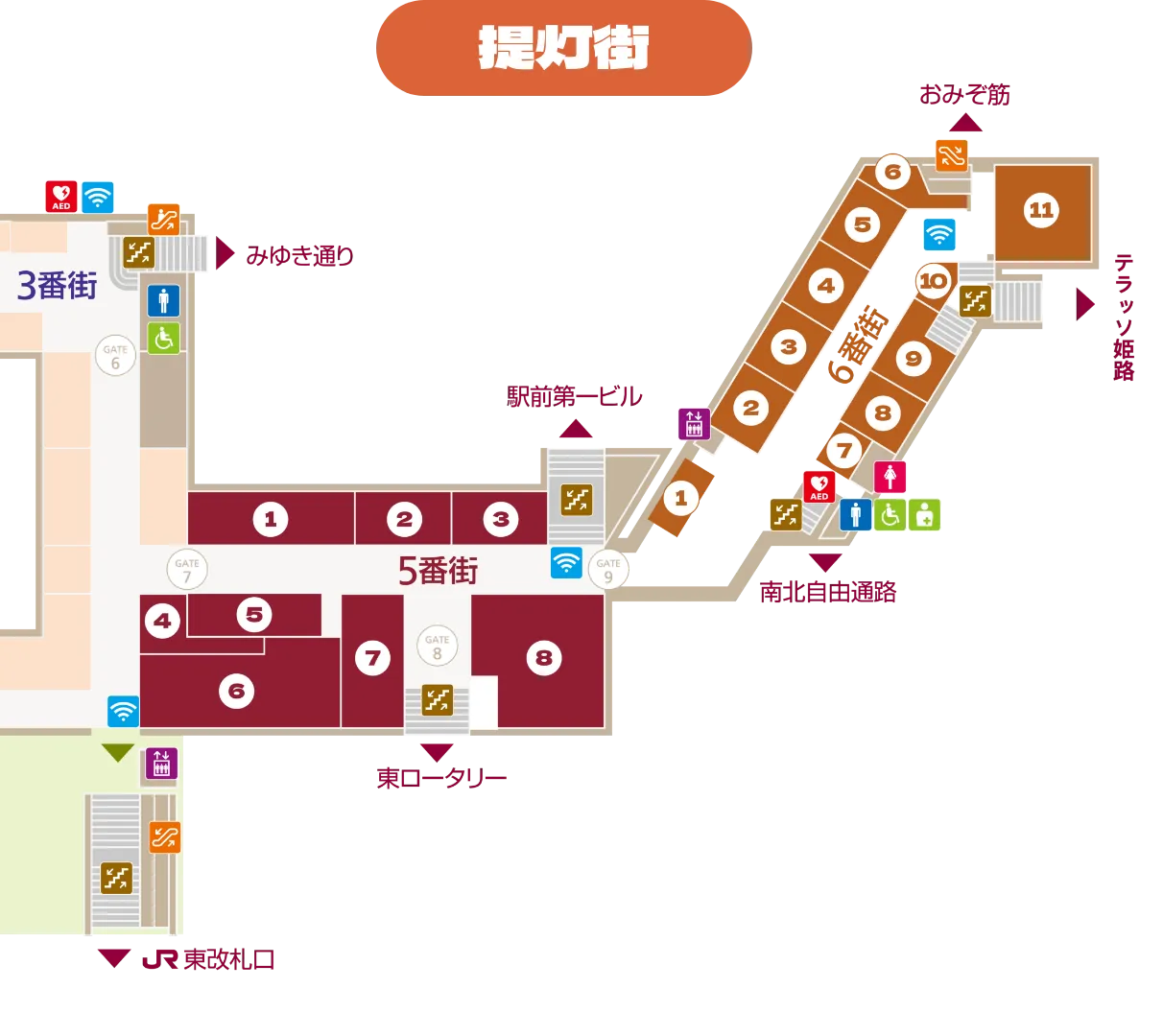 提灯街フロアマップ